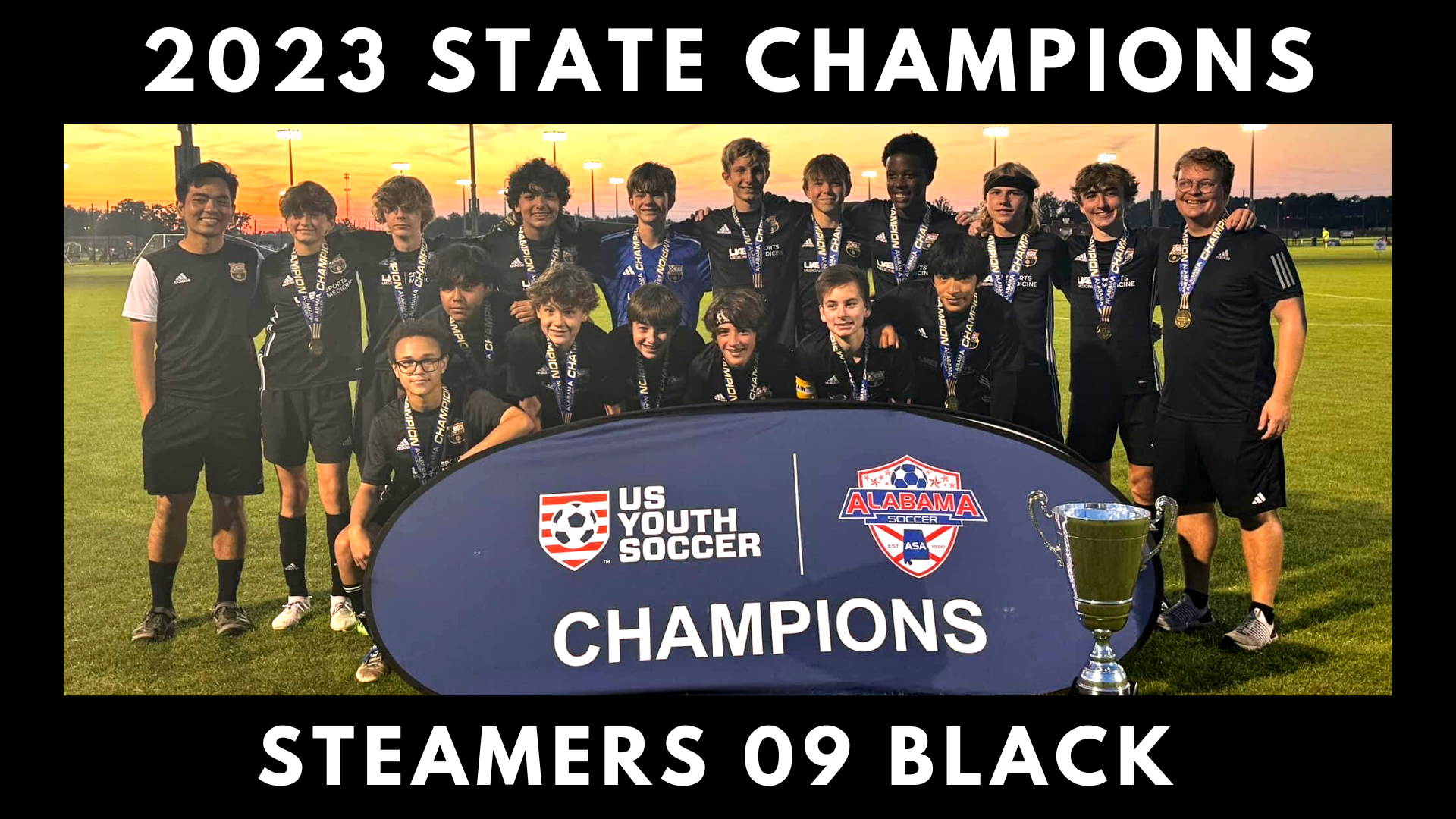 2023 Steamers 09 Black State Champions